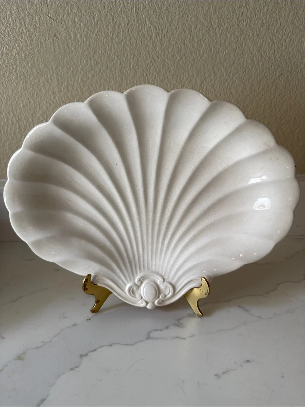 Vintage Spode Imperial Fancies Off White  Shell-Shaped Serving Dish England